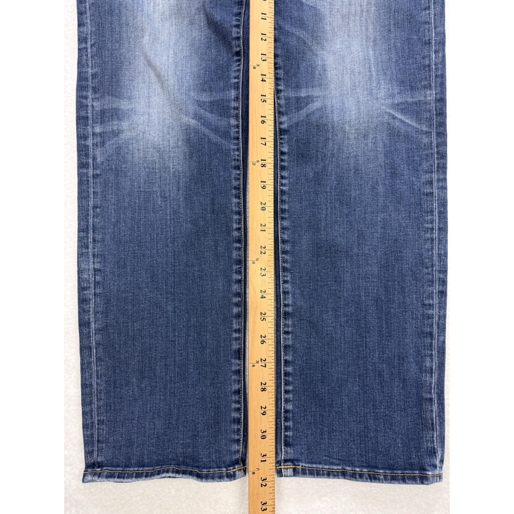 American Eagle Jeans Men 32x32 Blue Straight Flex Whisker Distress Stretch Denim - Picture 5 of 9